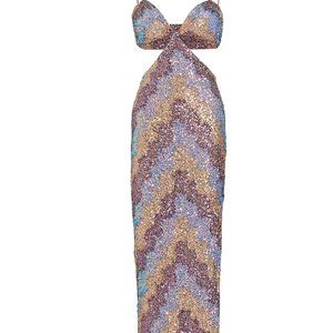 Brand New - Never Worn - Saylor Nat Cut-Out Sequin Midi-Dress